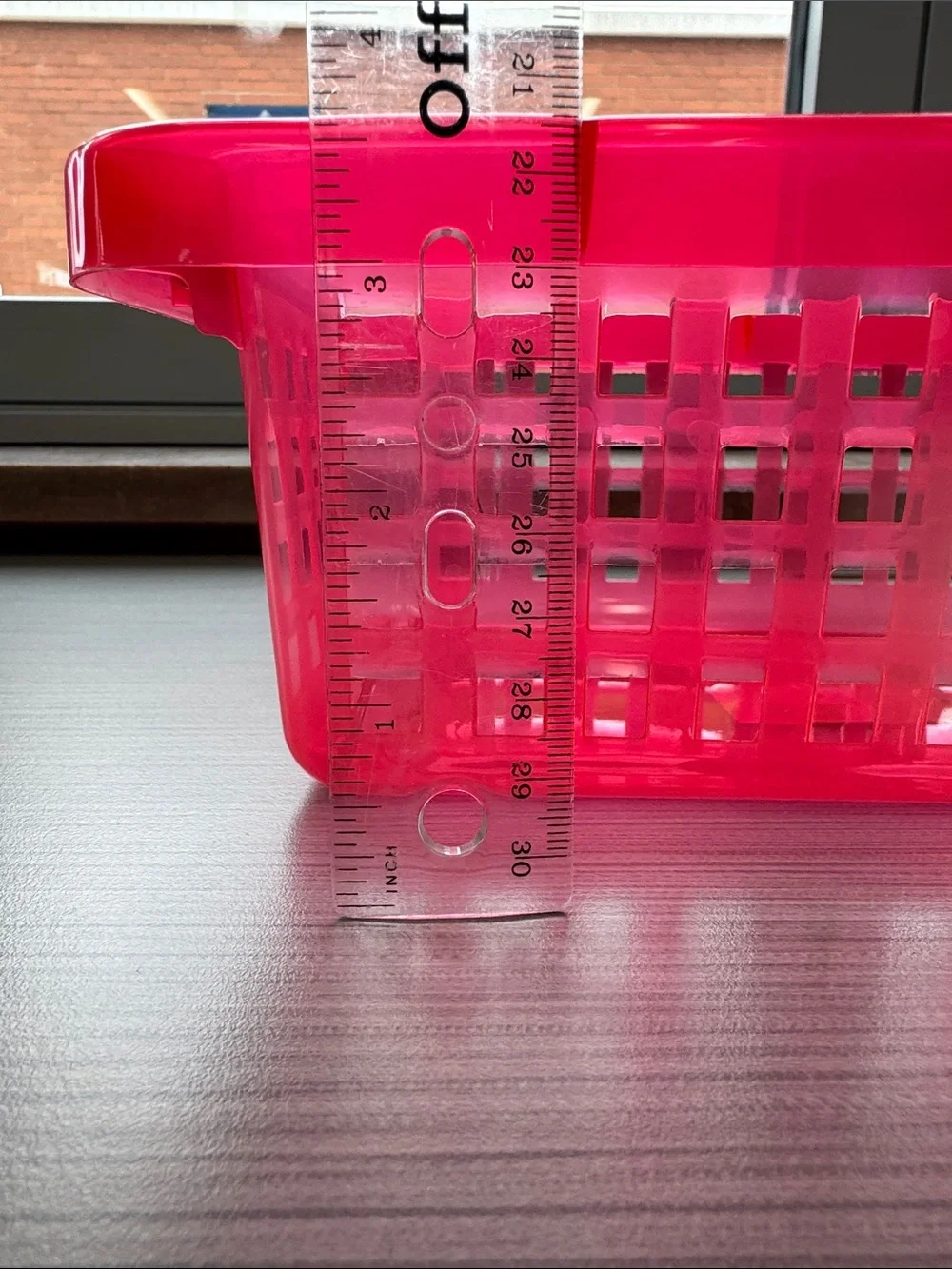 🟥 Set of 4 Red Plastic Stackable Storage Baskets, Like New